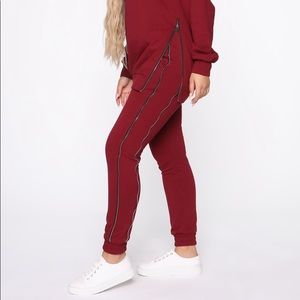 Fashion Nova Oversized Zipper Joggers